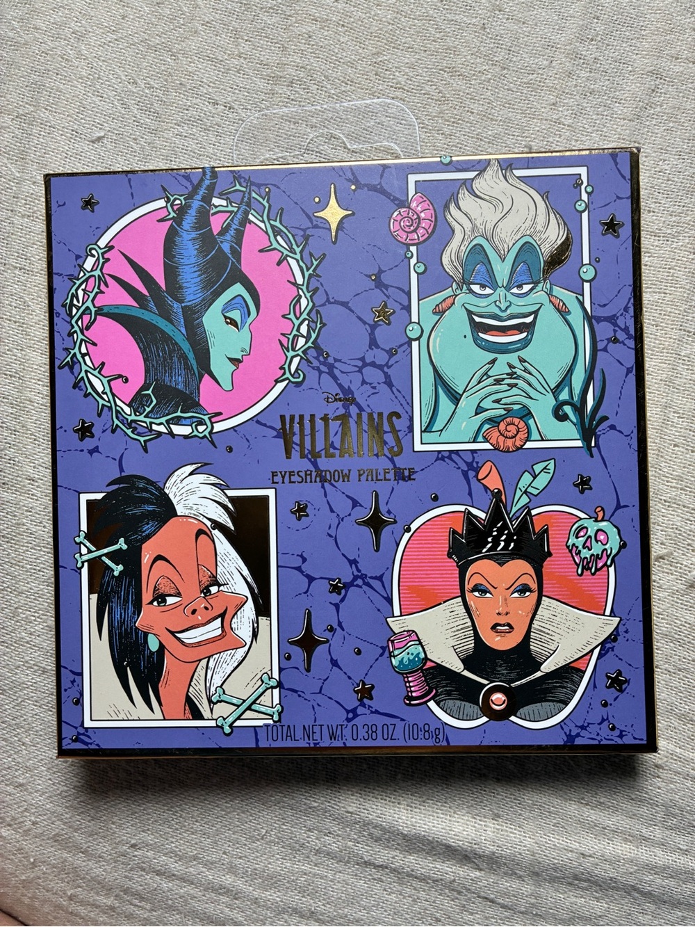 Disney Villains Cruella Ursula Neutral Eyeshadow Palette 5 Matte 7 Shimmers NEW